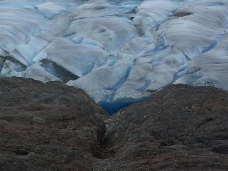 Detail van de gletsjer.
