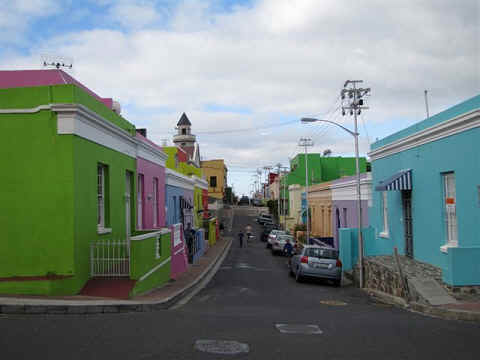 Kleurrijke huisjes in Bo-Kaap