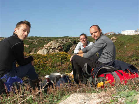 Groepsfoto (van links naar rechts: Jan, Hanneke en Dave)