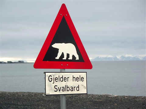 Het meest gefotografeerde bord van Spitsbergen.