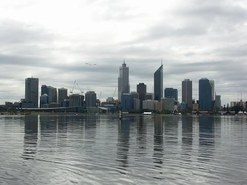 De skyline van Perth