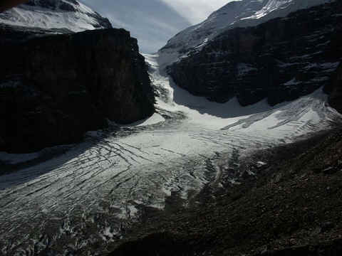 Uitzicht op de gletsjer.